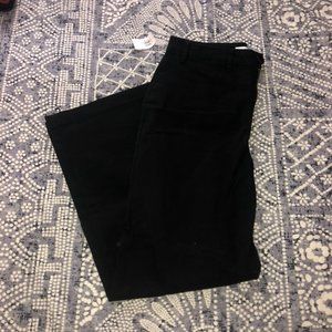 Black Cropped High Rise Wide Leg Pant Size 2
